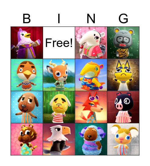 Villager Hunt Bingo Card