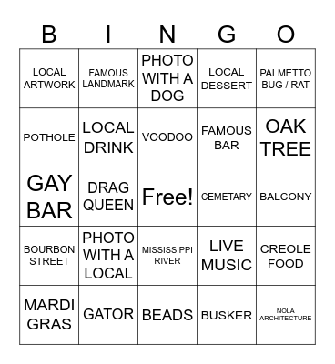 Derek & Scott's Bachelor Party Weekend Bingo Card