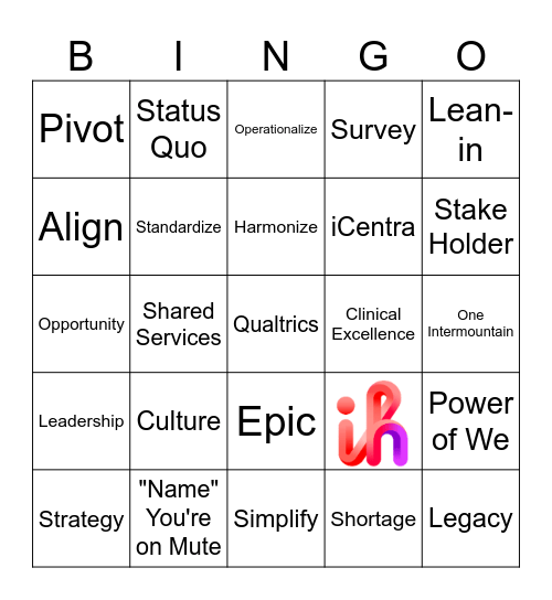 Pharmacy Buzzwords Bingo Card