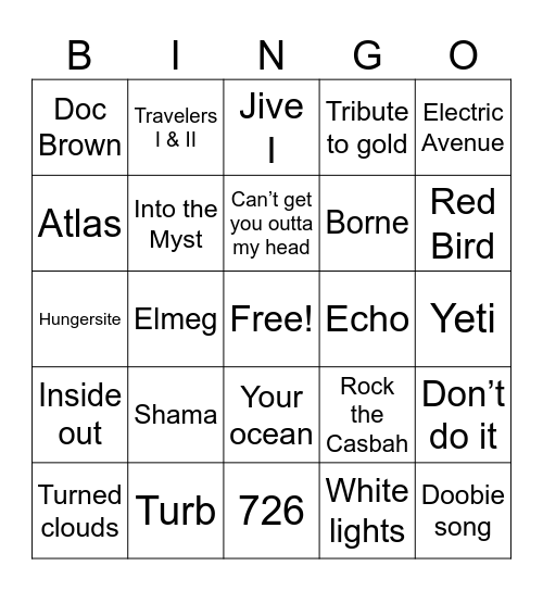 Goooose 9/16 & 917 Bingo Card