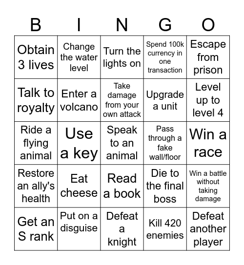 Multi-game Bingo Card