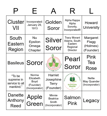 The Pearls That Bind Us! Bingo Card
