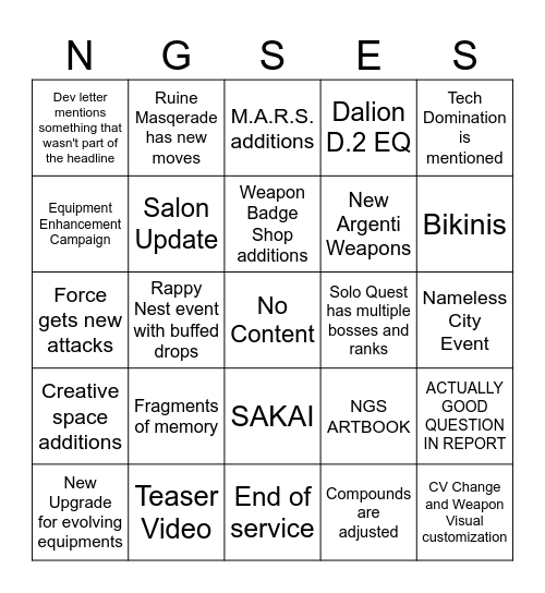 July Headline Bingo Card