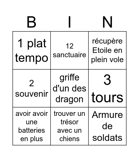 bingo zelda totk Bingo Card