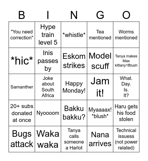 Kitanya_Is_Here Bingo Card
