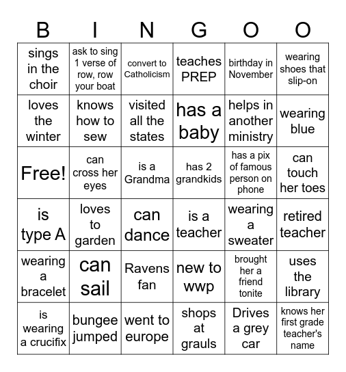 SABB WWP Bingo Card