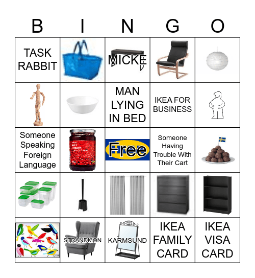 IKEA Bingo Card