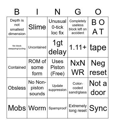 Squid Bingo (Wiring Only) Bingo Card