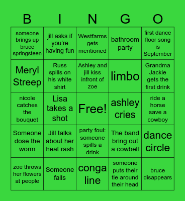 Jill Ashley👰🏻‍♀️💍 Bingo Card