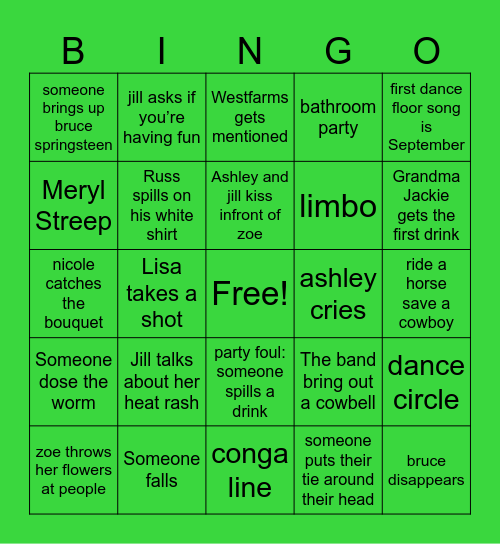 Jill Ashley👰🏻‍♀️💍 Bingo Card