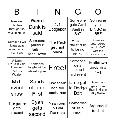 MCC Bingo Card