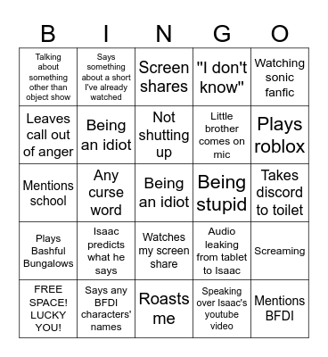 DrawnLettuce's Drawn Bingo Card