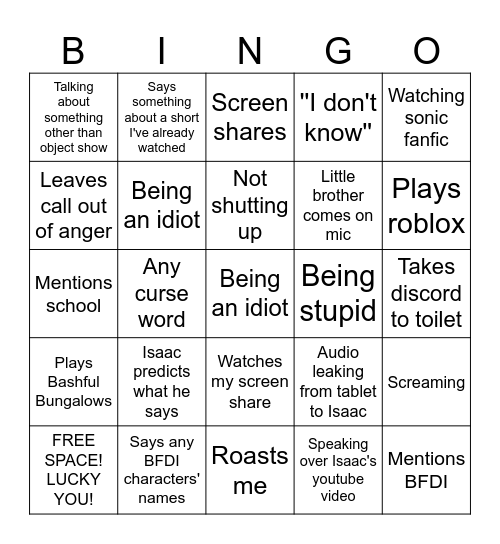 DrawnLettuce's Drawn Bingo Card