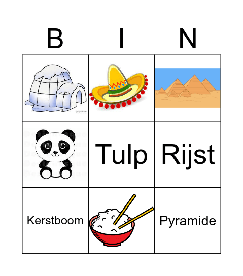 Culture Bingo Card