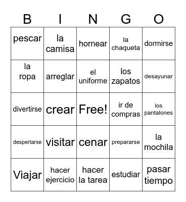 En Tu Tiempo Libre Bingo Card