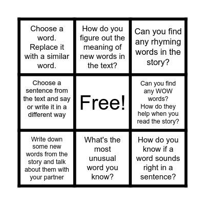 Metalinguistics Bingo Card