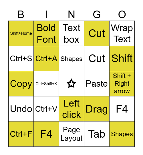 ICT 6 Bingo Card