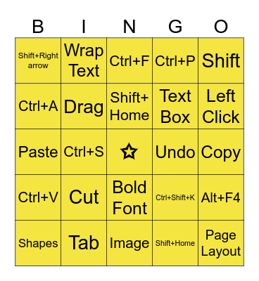 ICT Bingo Card