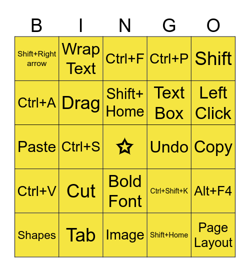 ICT Bingo Card
