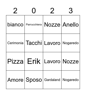 EnE Bingo Card