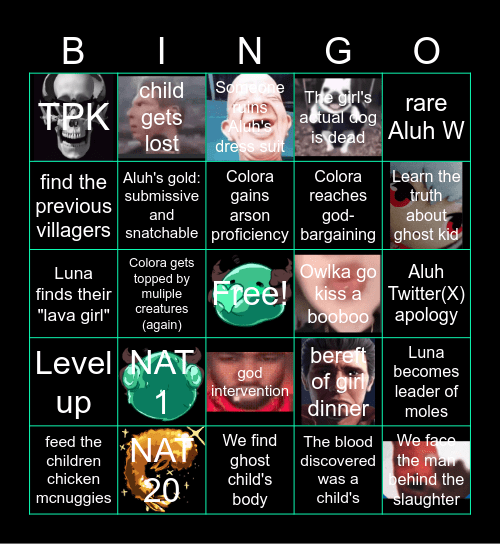 Forgotten Sanctuary: Session 4 Bingo Card