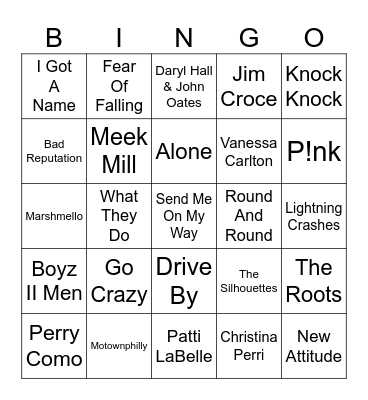 Keystone Crooners Bingo Card