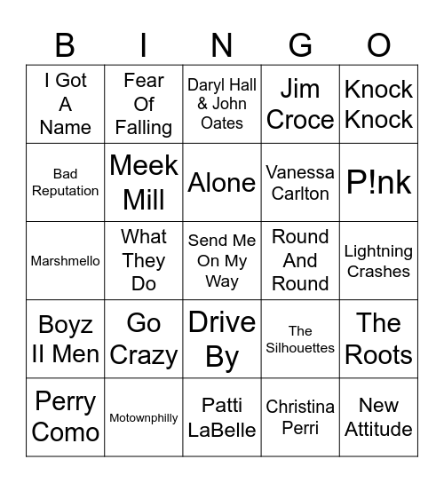 Keystone Crooners Bingo Card