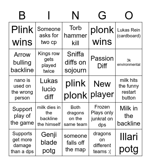 August Pugs Bingo Card