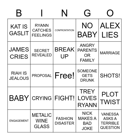 ULTIMATUM BINGO! Bingo Card