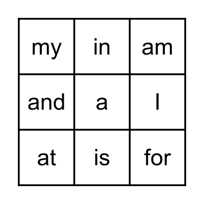 Unit 2 Heart Word BINGO Card