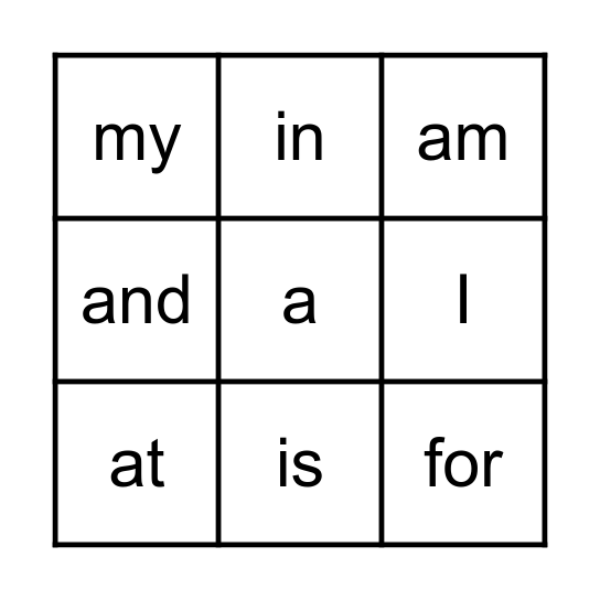 Unit 2 Heart Word BINGO Card