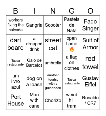 Isto está a deixar-te com fome? Bingo Card