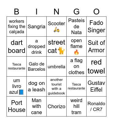 Isto está a deixar-te com fome? Bingo Card