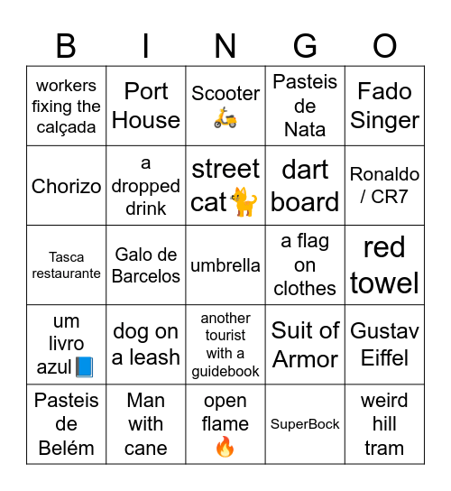 Isto está a deixar-te com fome? Bingo Card