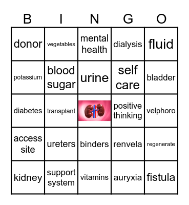 KIDNEY CARE - FRESENIUS Bingo Card