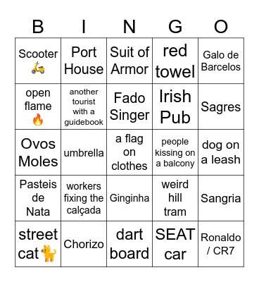 Isto está a deixar-te com fome? Bingo Card