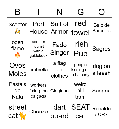 Isto está a deixar-te com fome? Bingo Card