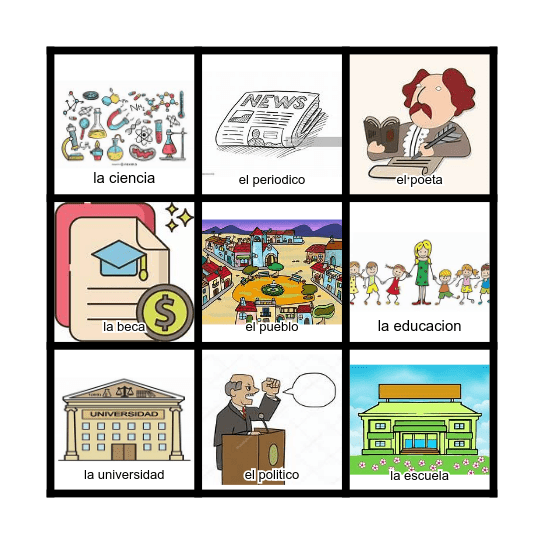 justo sierra Bingo Card