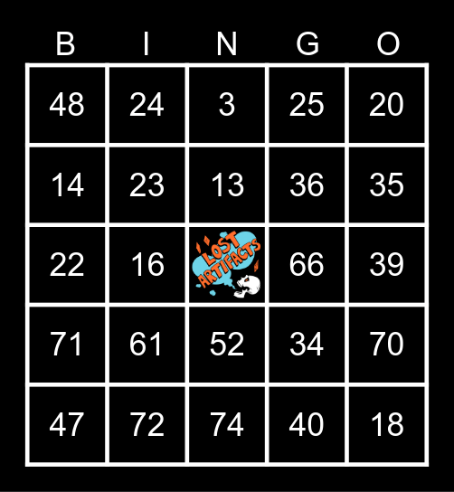 LA - COMIC BINGO Card