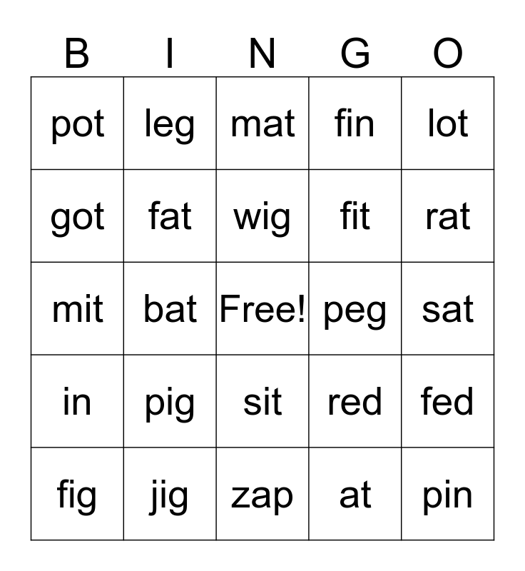 words-to-know-bingo-card