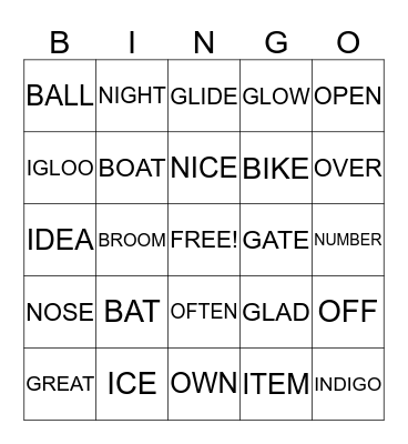 WORD BINGO- WHATS THAT WORD? Bingo Card