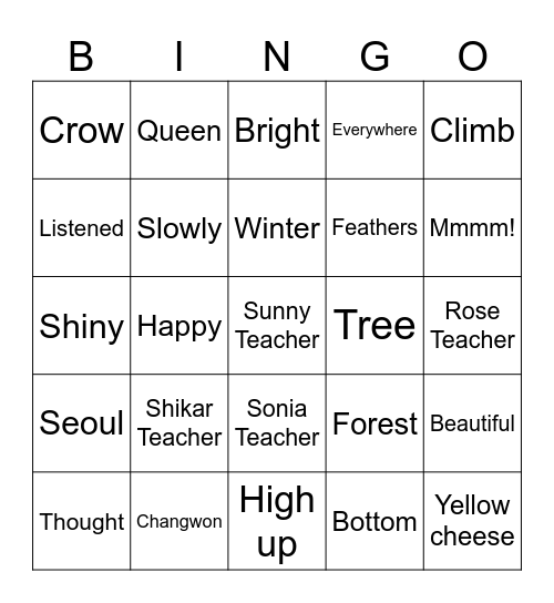 DSB1 Bingo Card