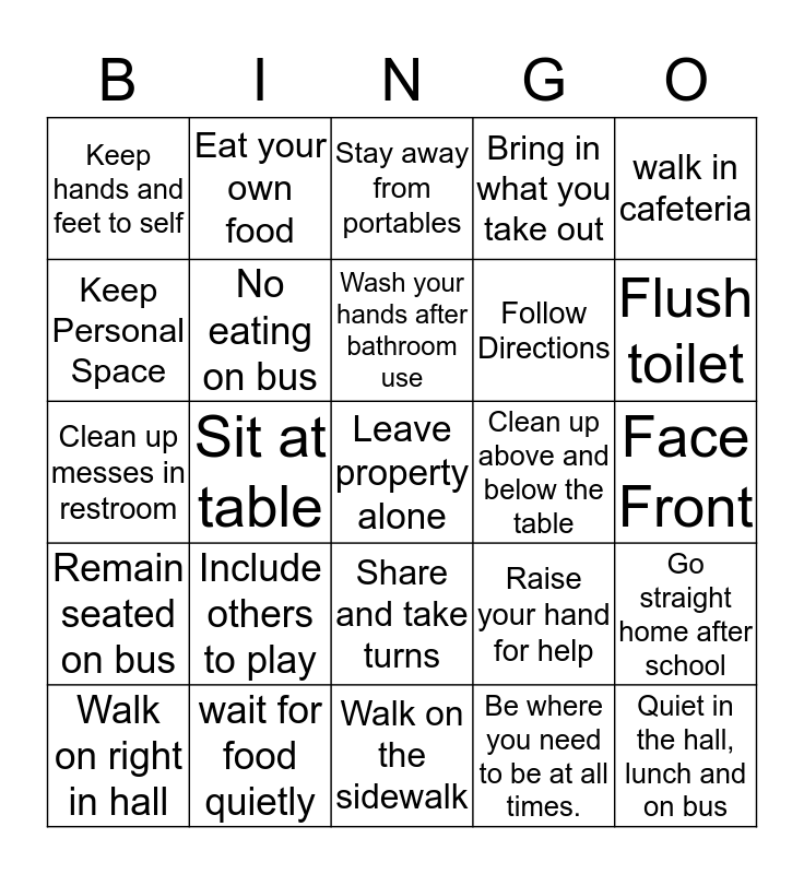 school-rules-bingo-card