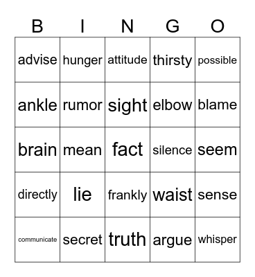 DAY 15~16 Bingo Card