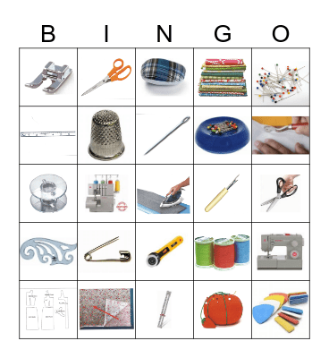 Sewing Bingo Card