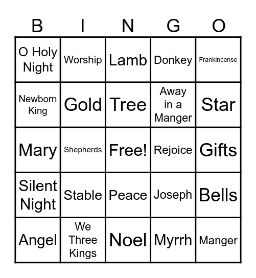 Christmas Bingo Card