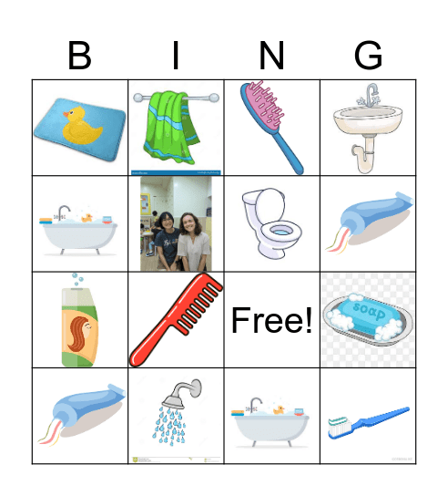 Unit 10 Morning in the Bathroom Bingo Card