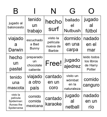 ¿Quién ha....? Bingo Card