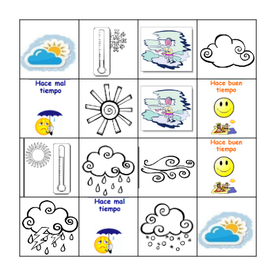 el clima Bingo Card