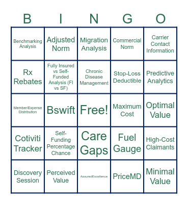 COE Bingo! Bingo Card